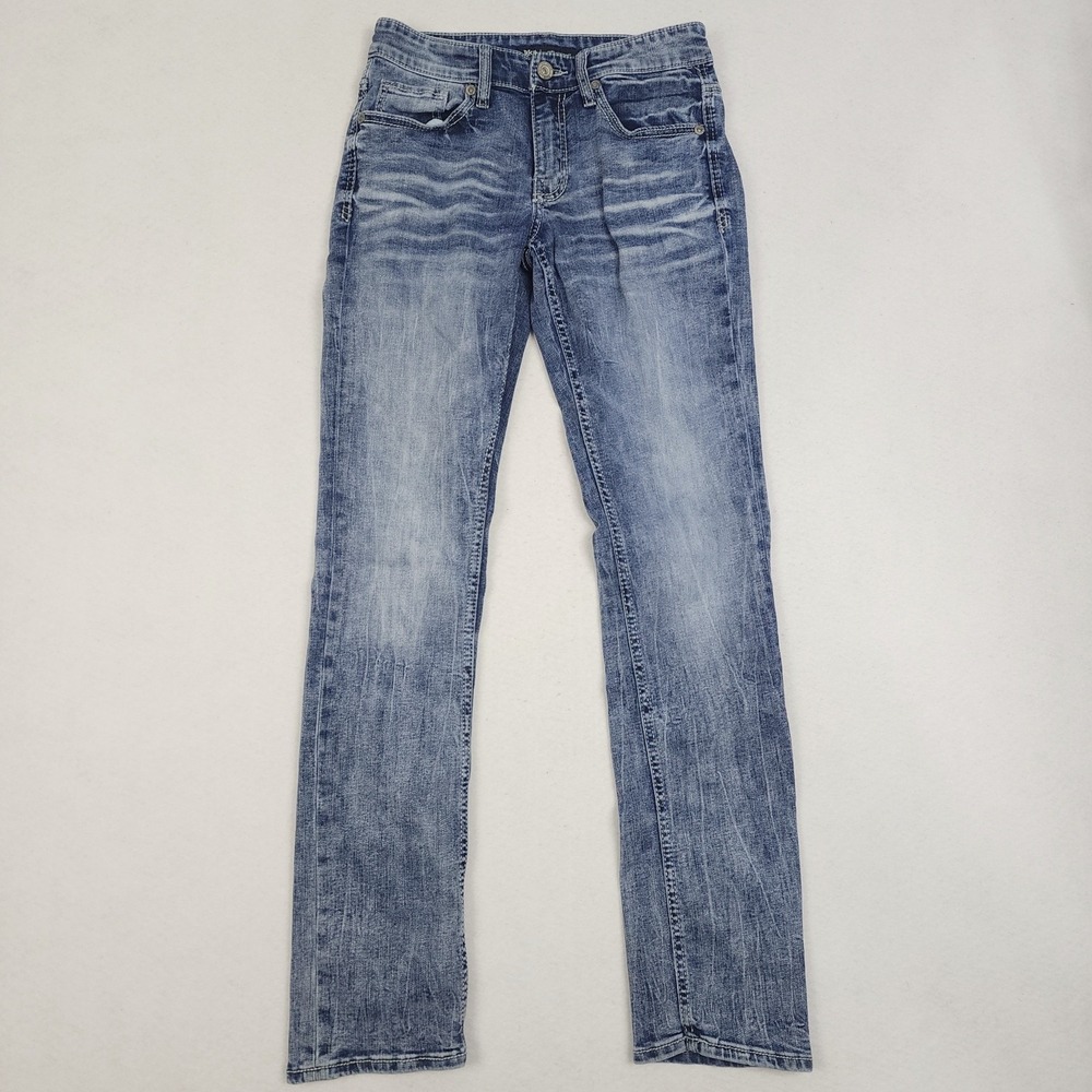 BKE Buckle Jake Straight Jeans Mens 29x34 Blue Medium Wash Denim Stretch Casual